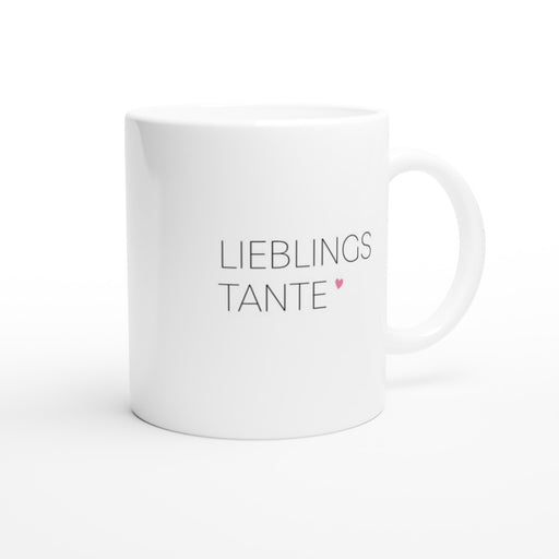 Tasse LIEBLINGS TANTE mit Herz - rose