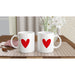 Tasse mit großem Herz - rot
