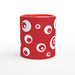 Tasse mit Kreisen - rot/weiß, verschiedene Farben