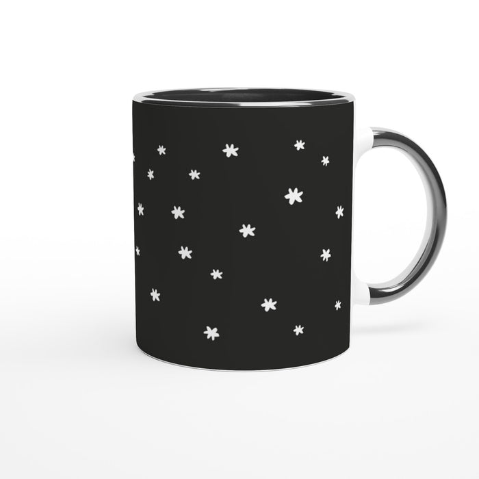 Tasse mit Sternenhimmel - schwarz/weiß, verschiedene Farben