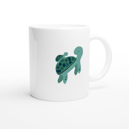 Tasse Schildkröte mit Babyschildkröte