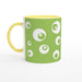 Tasse mit Kreisen - grün/weiß, verschiedene Farben