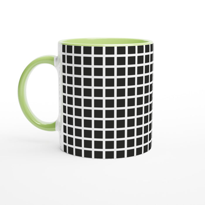 Tasse kariert - schwarz/weiß, verschiedene Farben