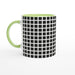 Tasse kariert - schwarz/weiß, verschiedene Farben