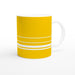 Tasse mit Streifen - sonnengelb/weiß