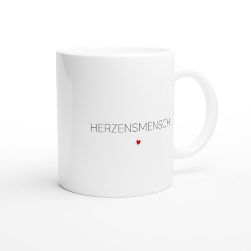 Tasse HERZENSMENSCH mit Herz - rot